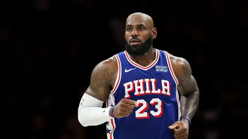LeBron James starts final season with 76ers, loses to Nets