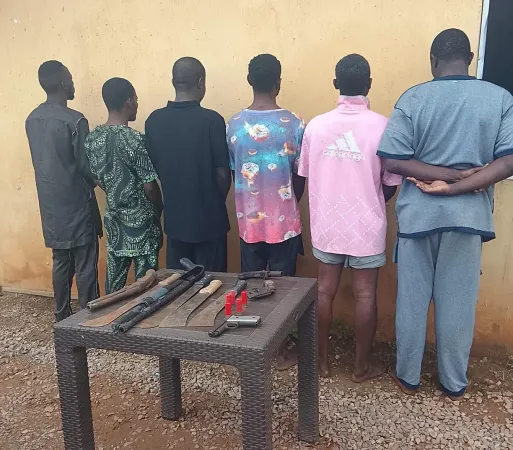 Oyo Police Arrest Six Armed Robbers in Ibadan Operation