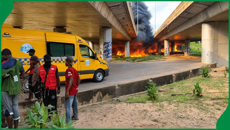 LASEMA Responds to Fuel Tanker Fire Under Otedola Bridge