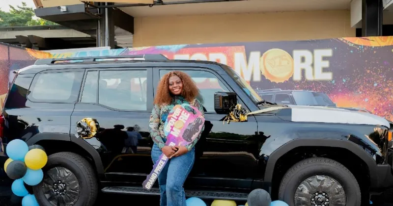 Queen Thompson Wins ₦150 Million SUV in Guinness Promo