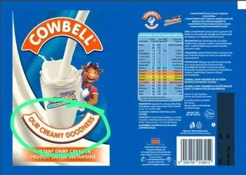 NAFDAC Warns of Counterfeit Cowbell Milk in Nigeria