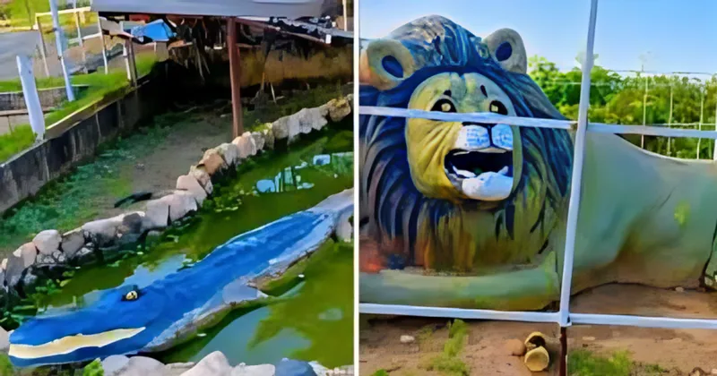 Family Discovers Cement Animals at Yola Zoo Visit
